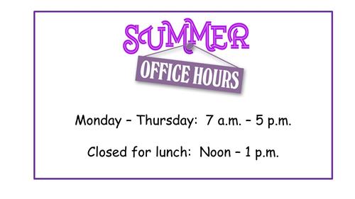 Summer Office Hours